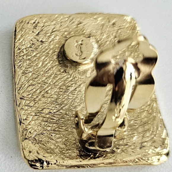 Yves Saint Laurent Hammered Large Necklace and Earrings Set - Picture 4 of 6